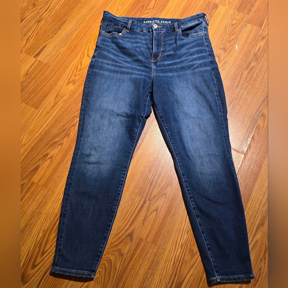 American Eagle Outfitters Women's Dark Blue Skinny Jeans